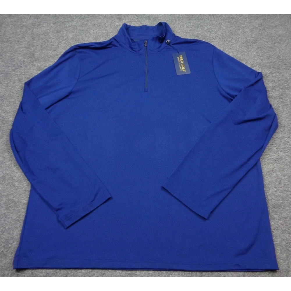 Polo Ralph Lauren Performance Quarter-Zip Mens Size 2XL Blue Pullover NWT Golf